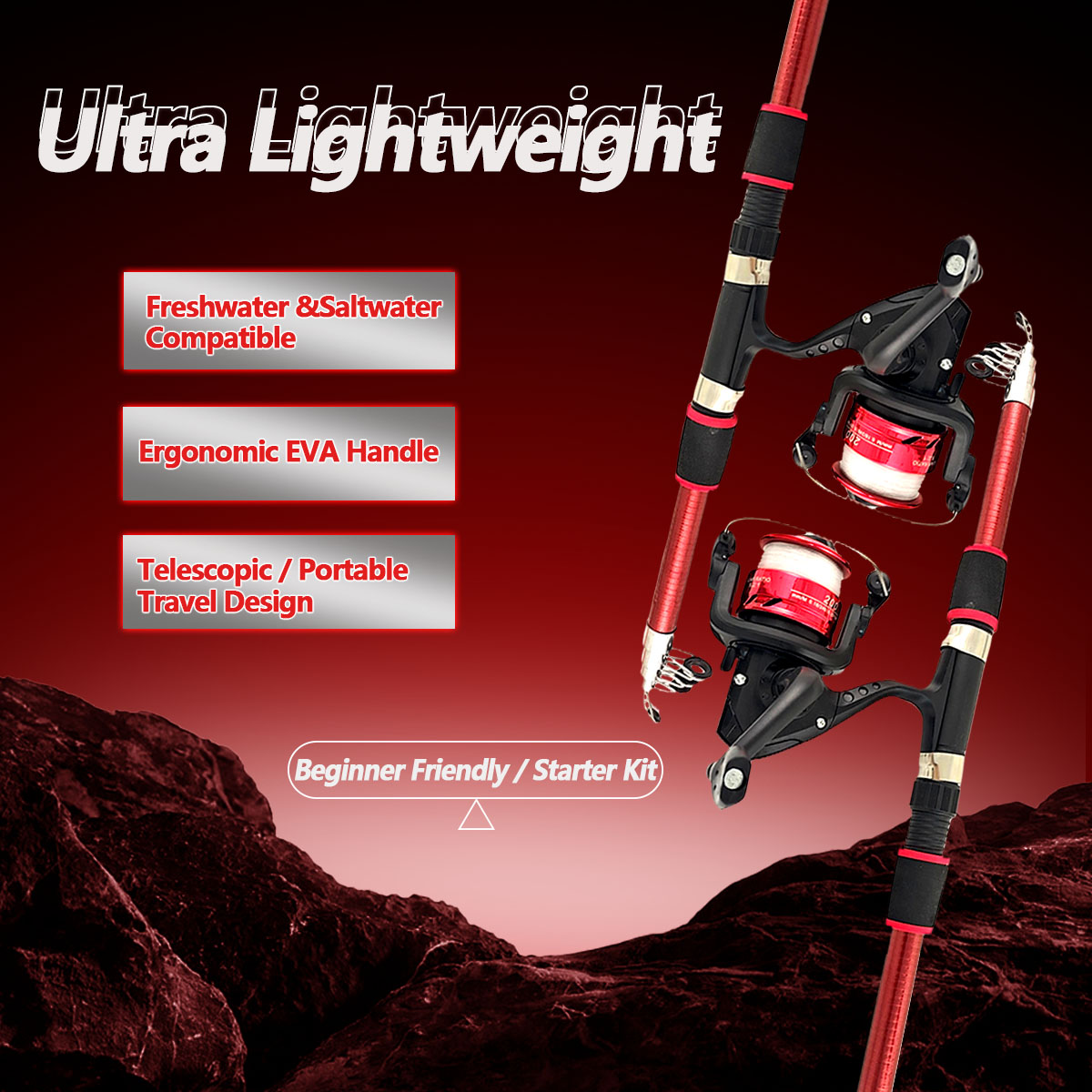 Kombo Joran dan Reel Pancing 1 - Spincast Reel ulasan dan harga
